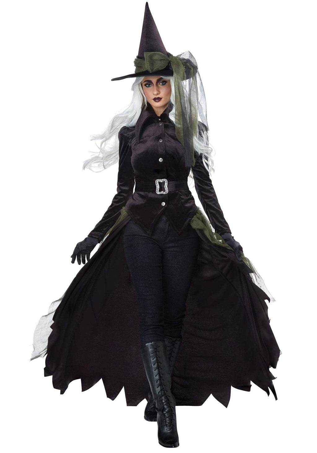 Cool Witch Costume - Women's Gothic Witch Outfit with Hat and Cape by Lady Ros