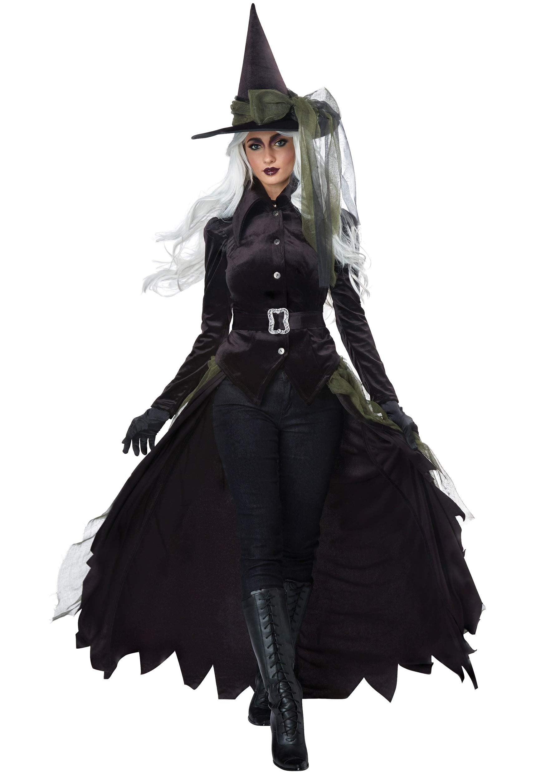 Cool Witch Costume - Women's Gothic Witch Outfit with Hat and Cape by Lady Ros