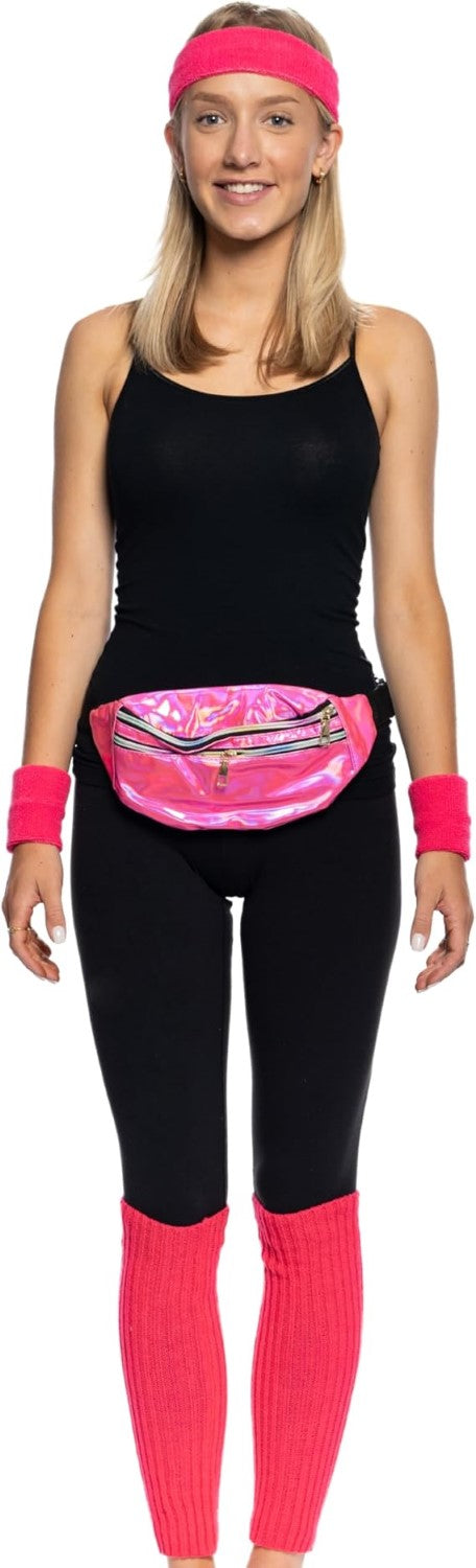 80's Retro Style Women's Aerobics Halloween Costume Cosplay Accessory Set by TVStoreOnline