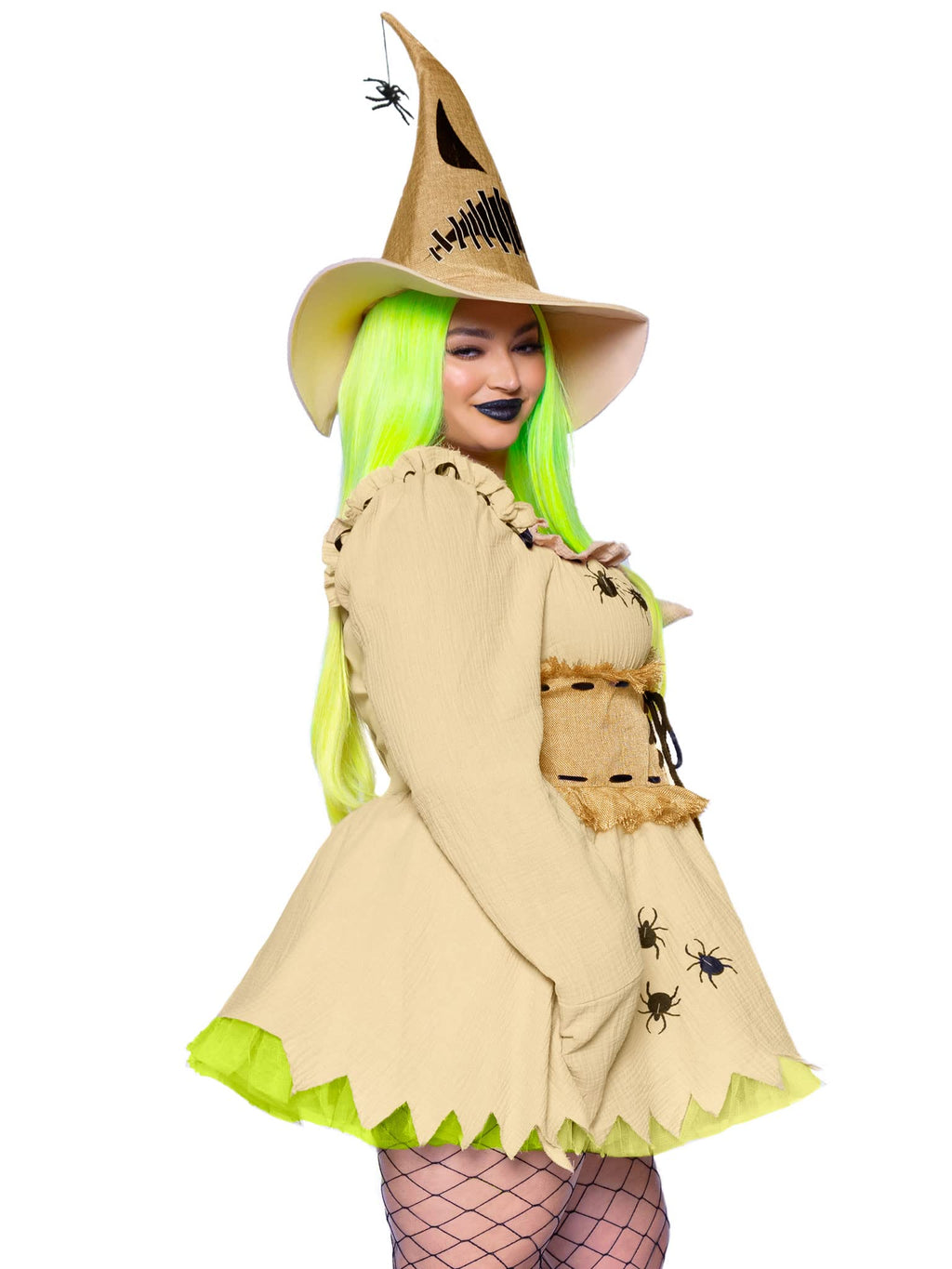 Bugged Out Baddie Costume - 3 Piece Halloween Outfit with Dress Choker Hat by Lady Ros
