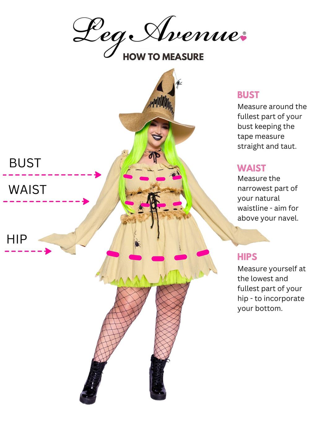 Bugged Out Baddie Costume - 3 Piece Halloween Outfit with Dress Choker Hat by Lady Ros