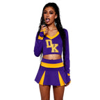 Bite The Boyfriend Costume - Women's Cheerleader Crop Top and Pleated Skirt Set by Lady Ros