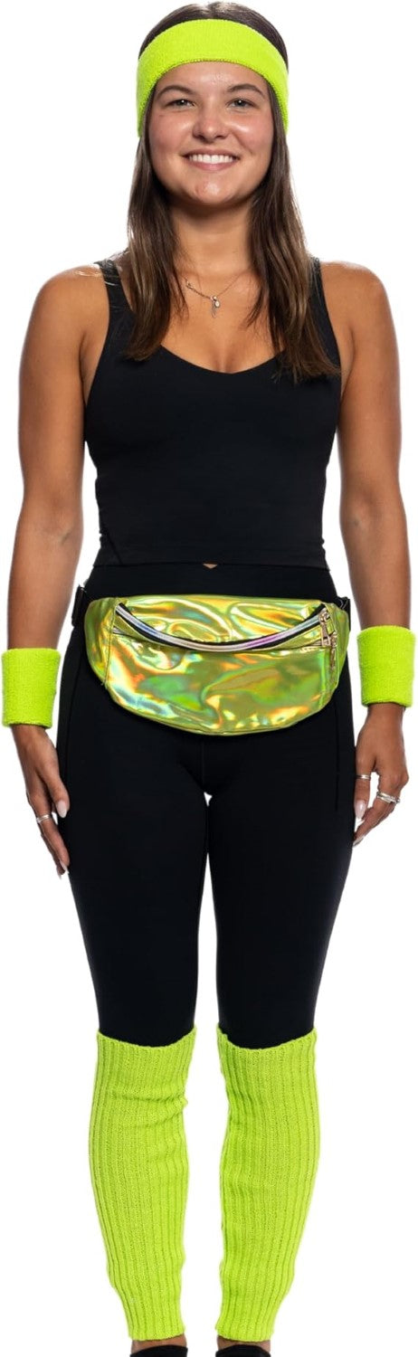 80's Retro Style Women's Aerobics Halloween Costume Cosplay Accessory Set by TVStoreOnline