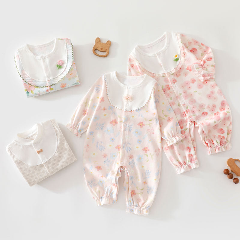 Class A Pure Cotton Baby Romper Spring Autumn Boneless Long-Sleeve Crawling Suit Baby Onesie by Baby Joy