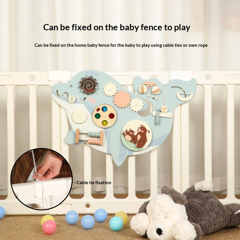 Kids Bedroom Busy Board Educational Wooden Toy by Baby Joy