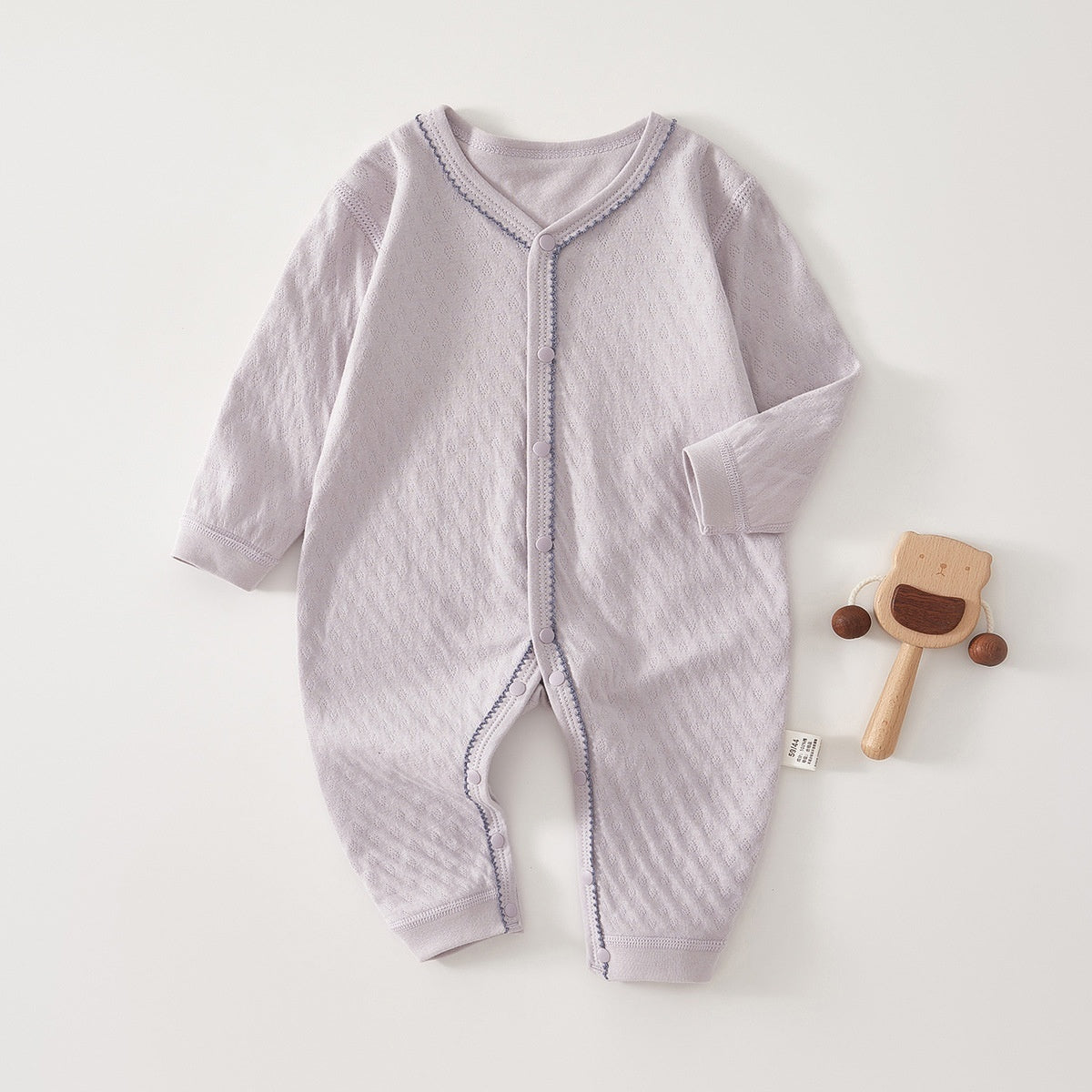 Pure Cotton Long-sleeve Baby Bodysuit by Baby Joy