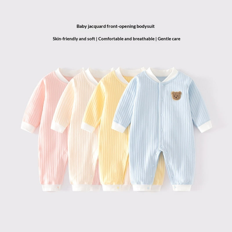Infant Clothing Class A Pure Cotton Seamless Onesie Baby Pajamas Winter Underwear Crawling Suit by Baby Joy