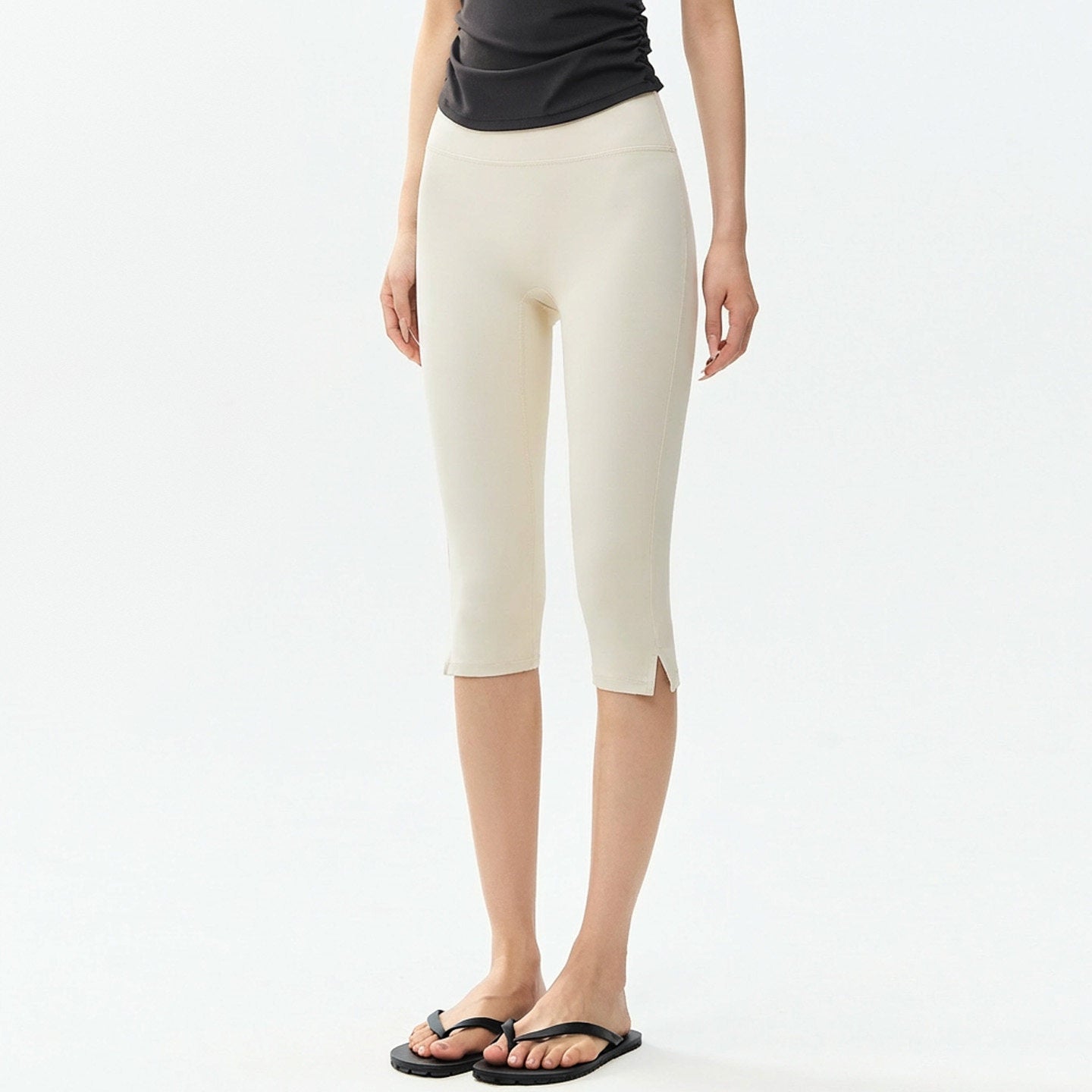 High-Waist Slim-Fit Yoga Leggings for Women – 7/8 Length Tight Fit Fitness Pants by FitiqueFit