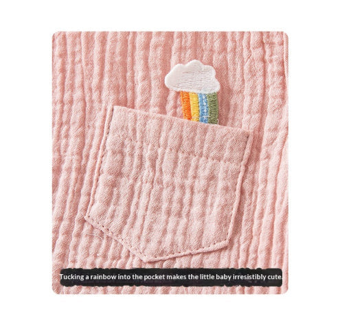 Summer Pure Cotton Yarn T-Shirt And Thin Childrens Shorts Two-Piece Set by Baby Joy