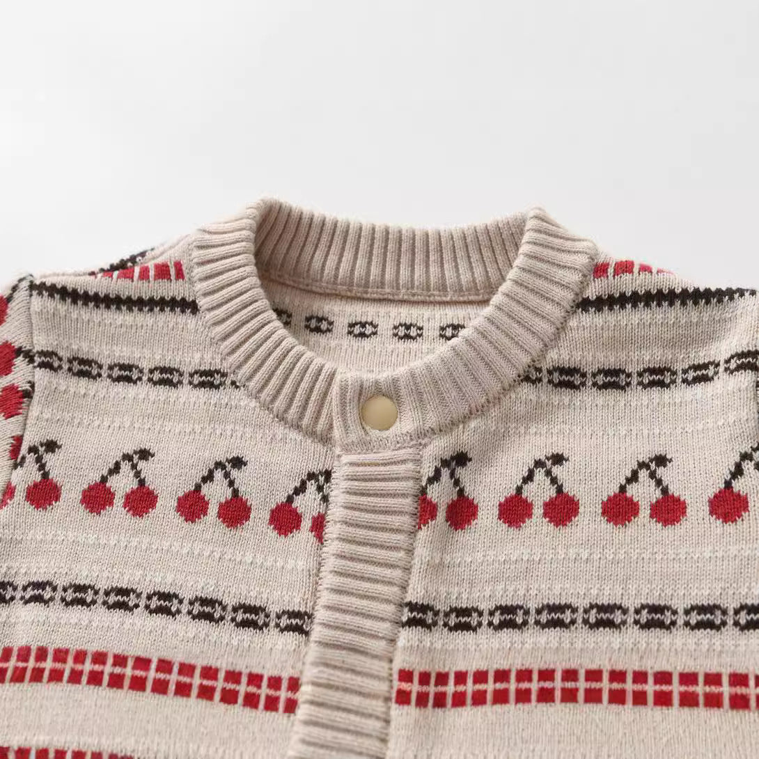 Knitted Jacquard Double-Layer Thickened Baby Romper For FallWinter by Baby Joy