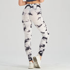 Women's Seamless Tie-Dye Yoga Pants – Knitted High-Waist Leggings by FitiqueFit