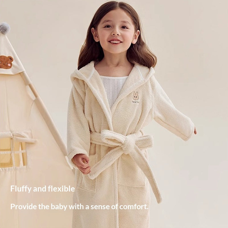 Children's Nightgown Girls' Absorbent Thickened Bathrobe by Baby Joy