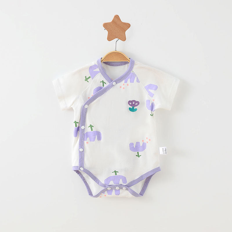 Simple Cartoon Print Summer Baby Rompers Girls Clothing by Baby Joy
