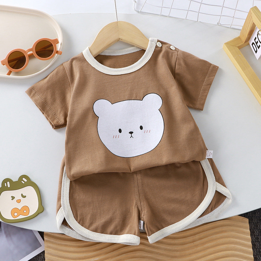 Children's Short-Sleeve Set Baby Summer T-Shirt Two-Piece Set by Baby Joy