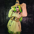 Bugged Out Baddie Costume - 3 Piece Halloween Outfit with Dress Choker Hat by Lady Ros