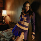 Bite The Boyfriend Costume - Women's Cheerleader Crop Top and Pleated Skirt Set by Lady Ros