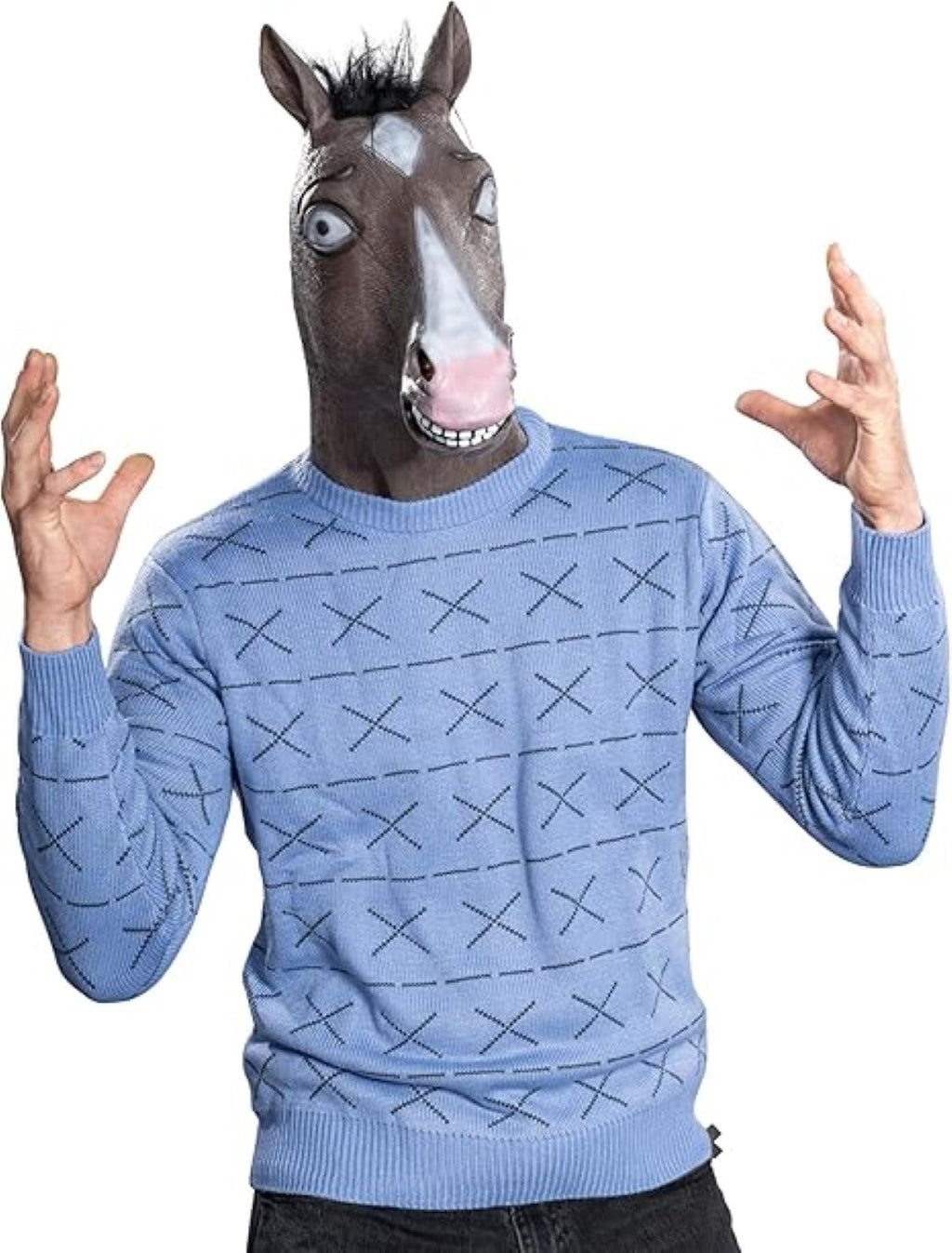 Funny Cartoon TV Series Jack Horse Guy Halloween Costume Cosplay Mask by TVStoreOnline
