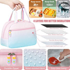 Girls School Backpack Set 3-Piece - Waterproof Kids Backpack with Lunch Box by Lady Ros