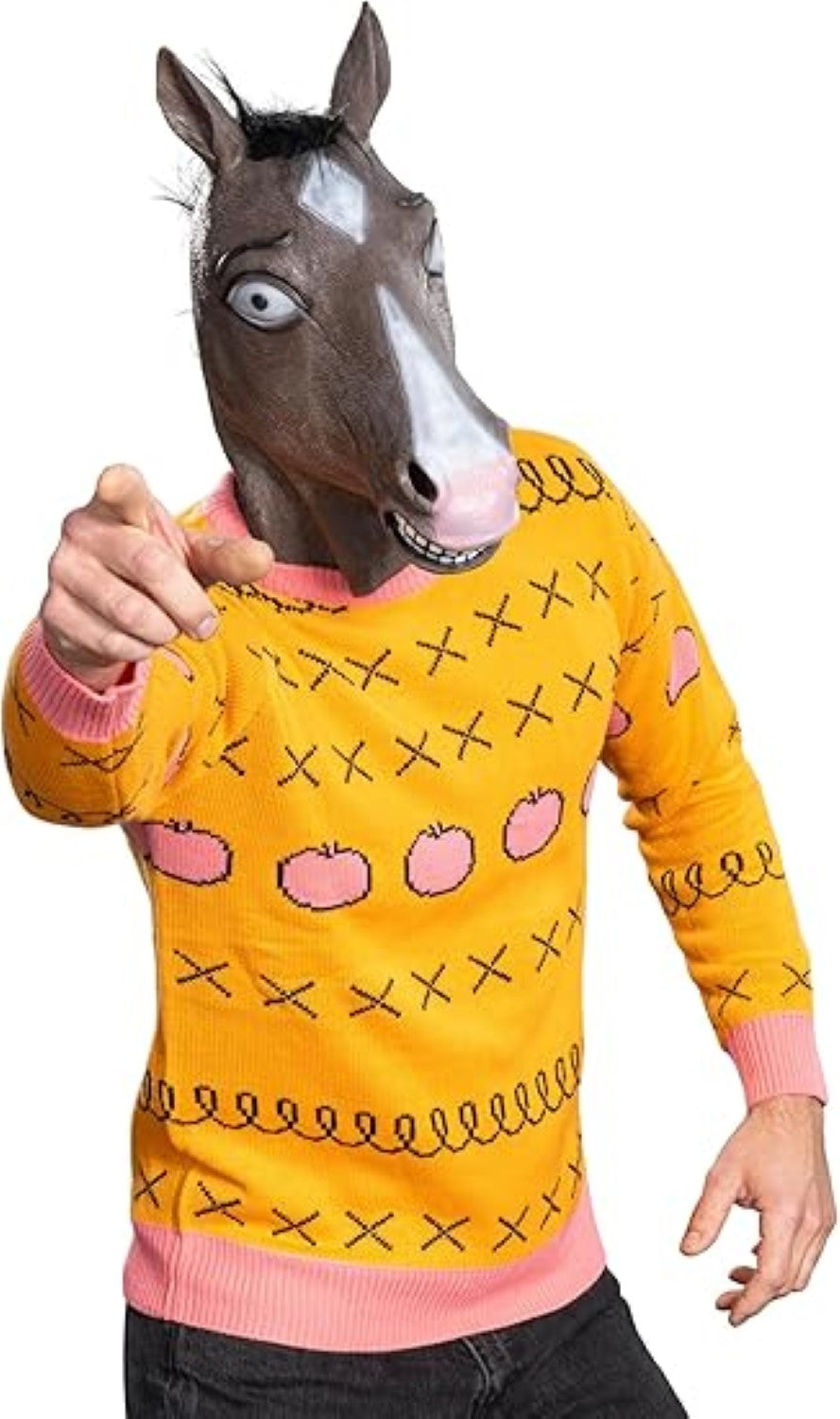 Funny Cartoon TV Series Jack Horse Guy Halloween Costume Cosplay Mask by TVStoreOnline