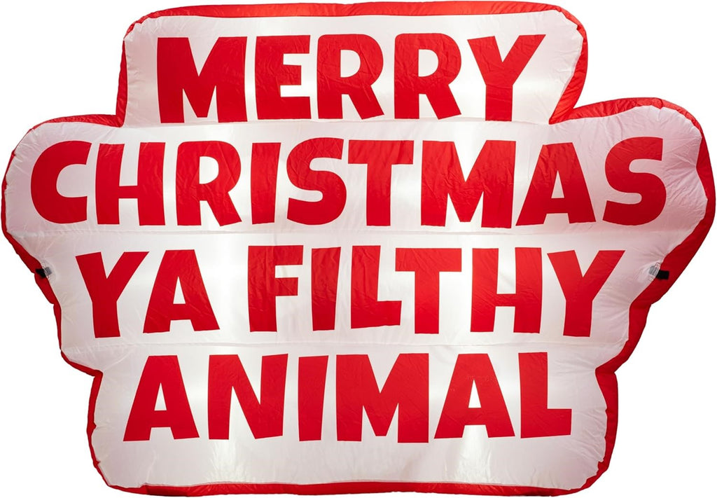 Merry Xmas Filthy Animal Indoor/Outdoor Light Up Inflatable Yard Decoration by TVStoreOnline