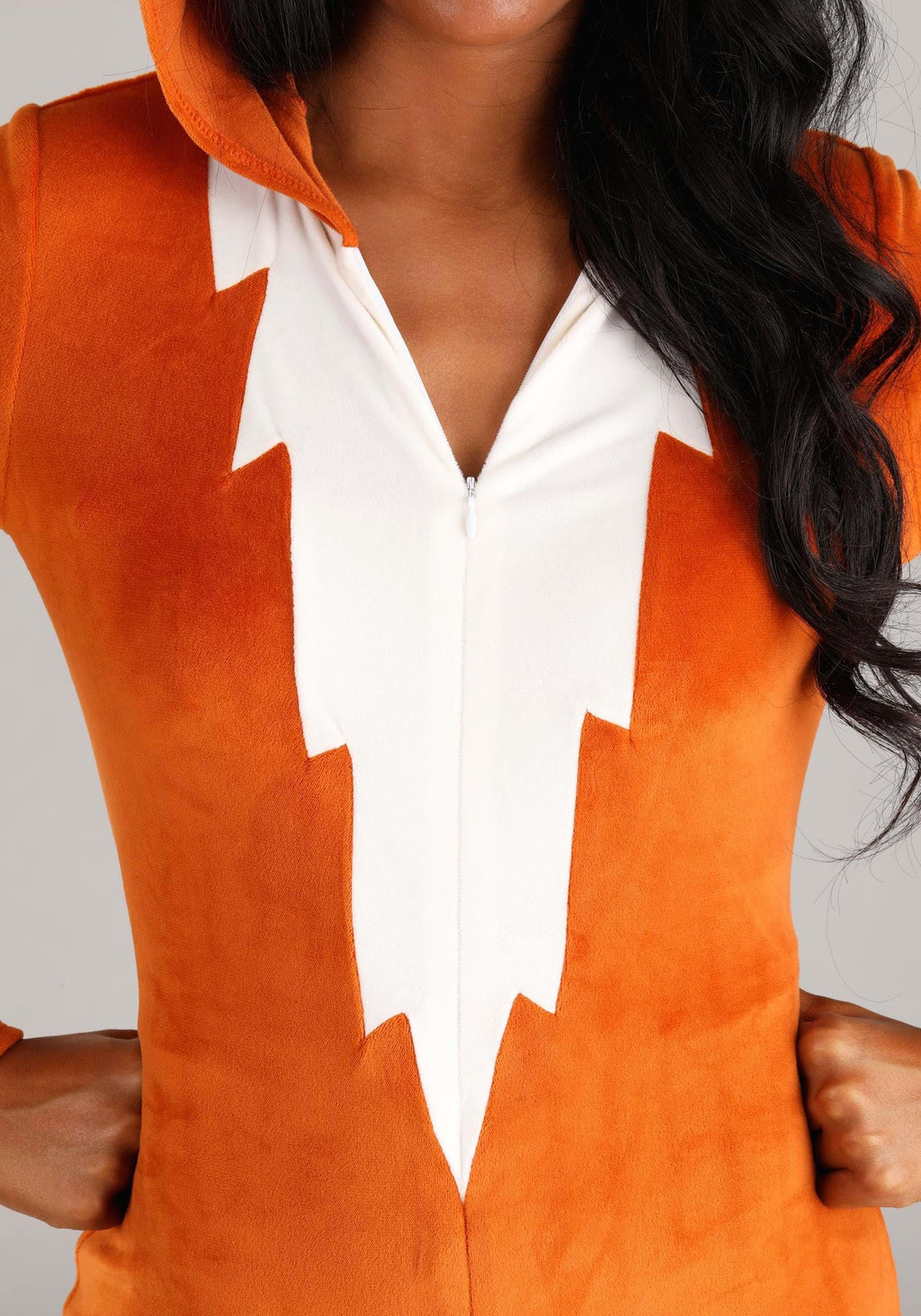 Fierce Fox Costume - Women's Hooded Plush Romper with Tail for Halloween by Lady Ros