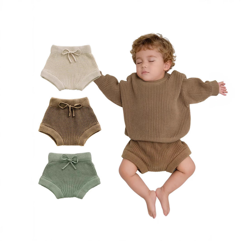 Baby Handmade Knitted Sweater And Shorts by Baby Joy