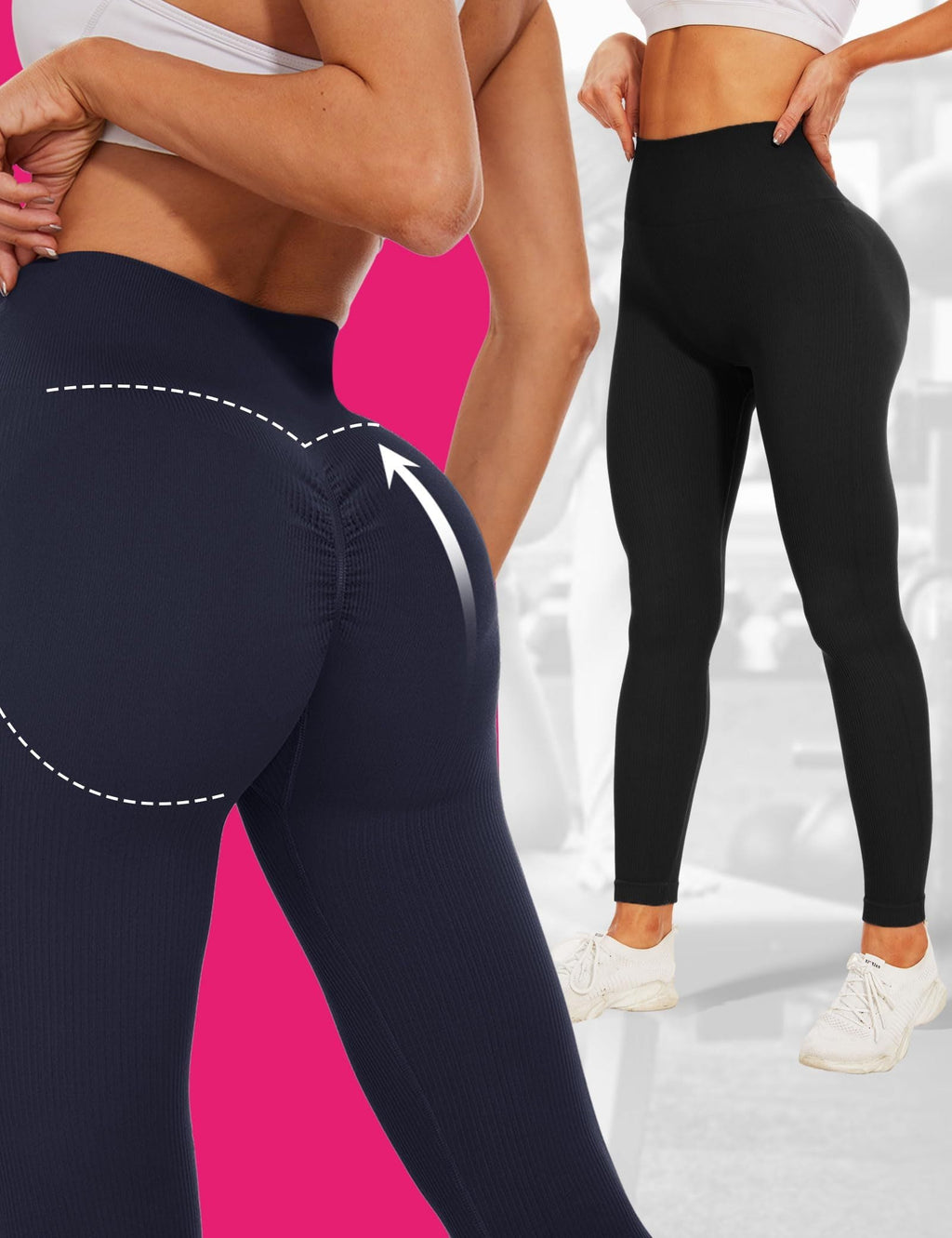 High-waisted seamless cropped leggings by FitiqueFit