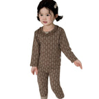 Boneless Pure Cotton Thermal Underwear Set For Boys And Girls Autumn Tops And Pants by Baby Joy