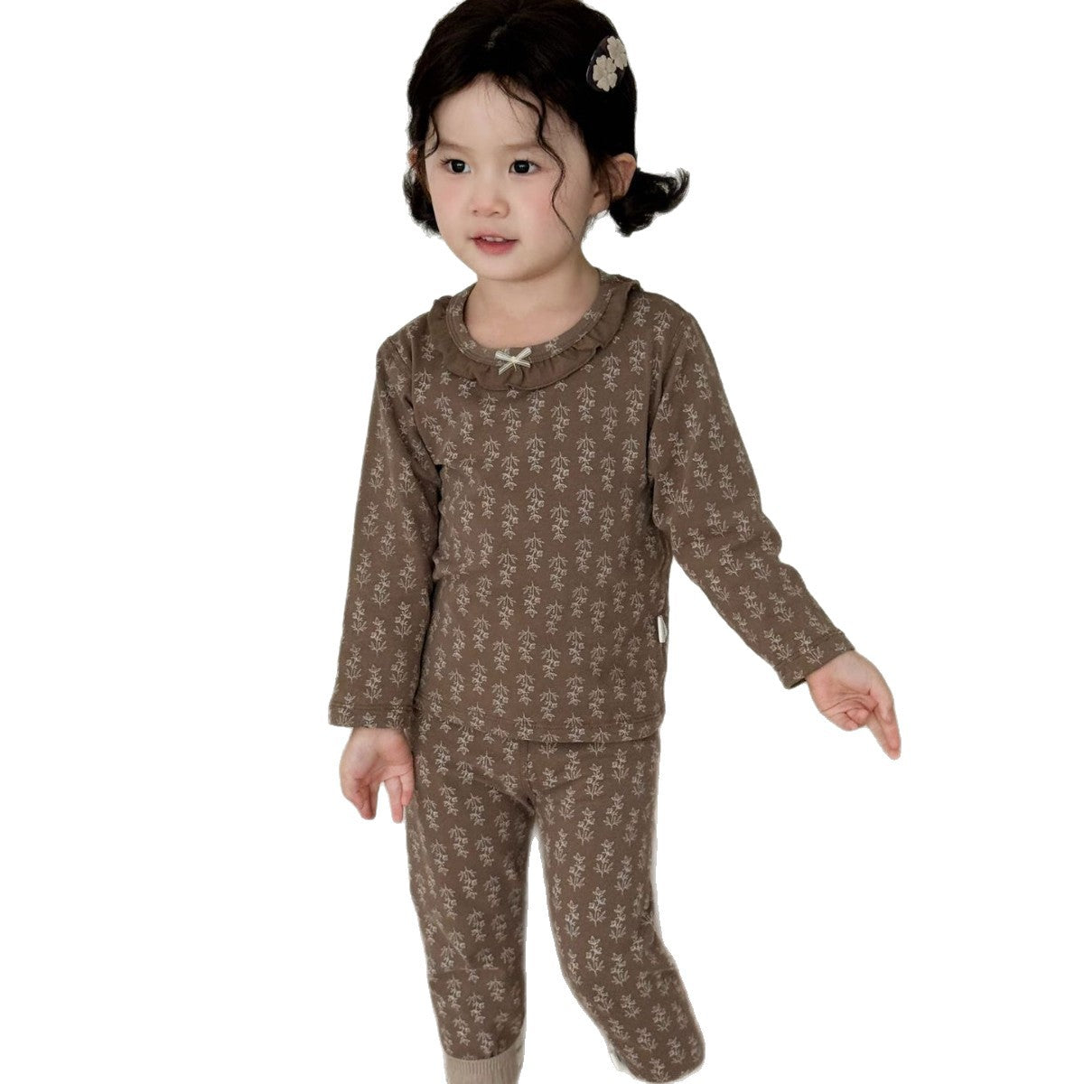 Boneless Pure Cotton Thermal Underwear Set For Boys And Girls Autumn Tops And Pants by Baby Joy