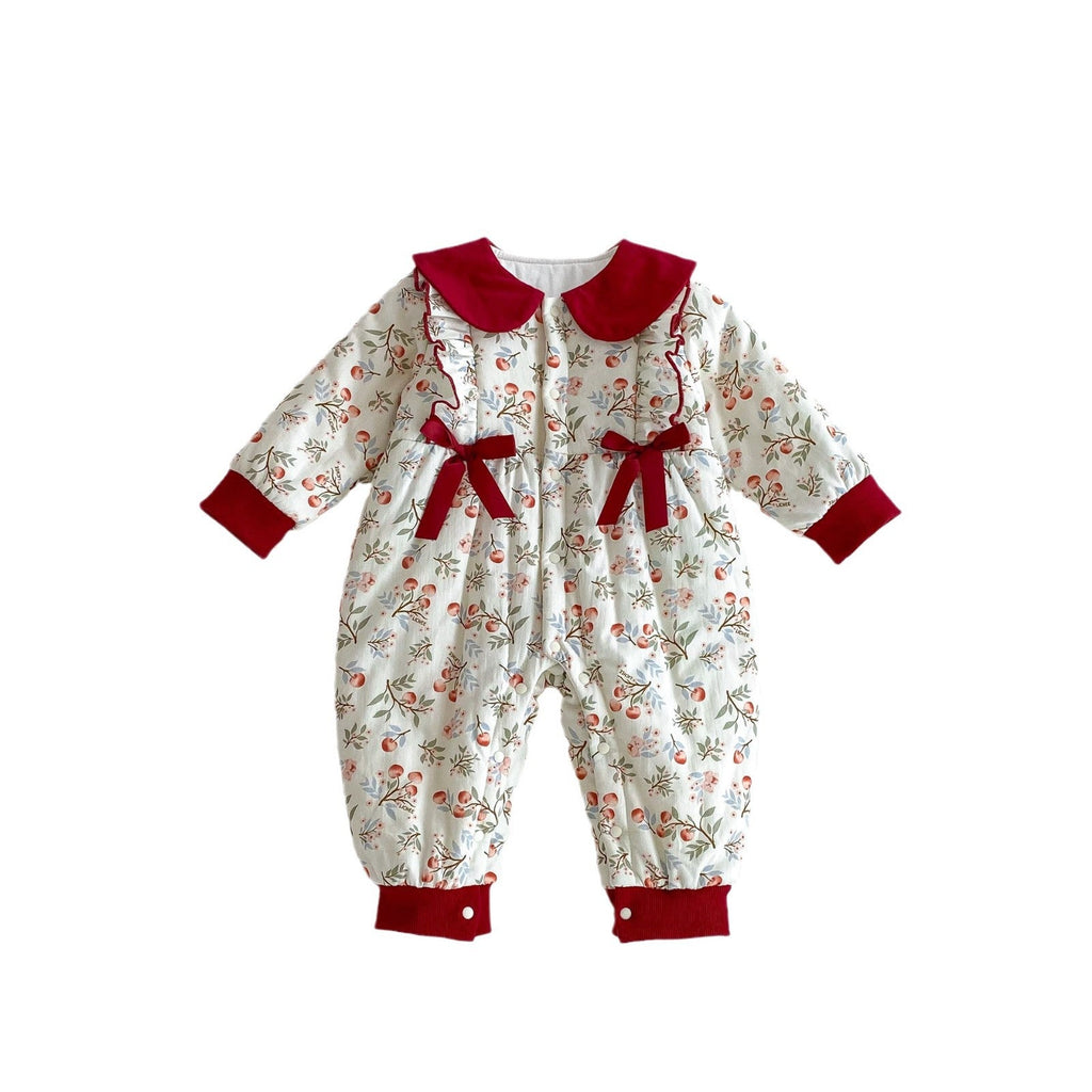 Baby Cotton-padded One-piece Bodysuit Pure Cotton Class A Winter Clothing Warm And Extra-thick by Baby Joy