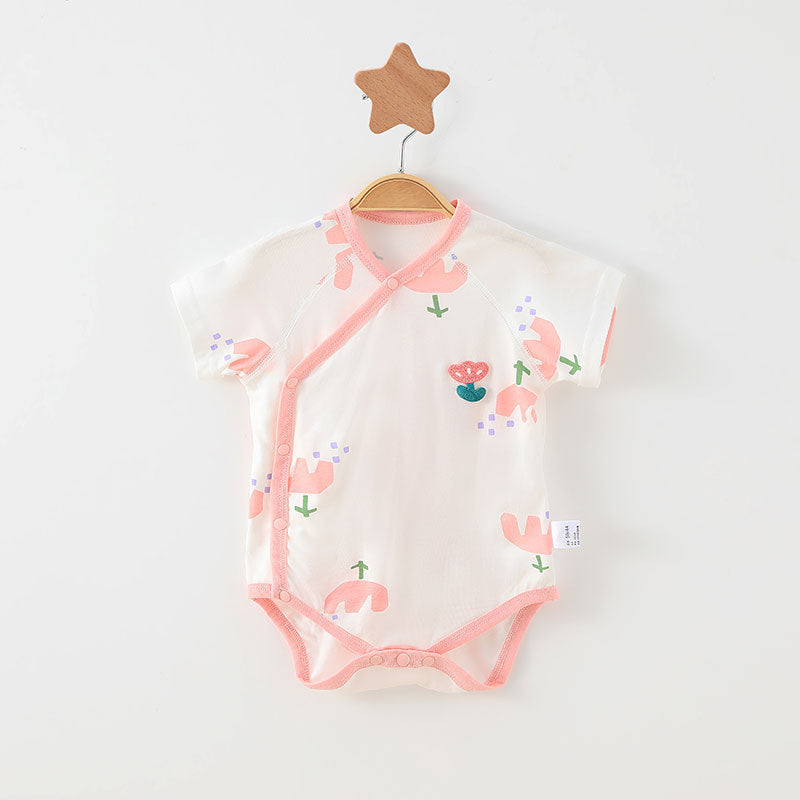 Simple Cartoon Print Summer Baby Rompers Girls Clothing by Baby Joy