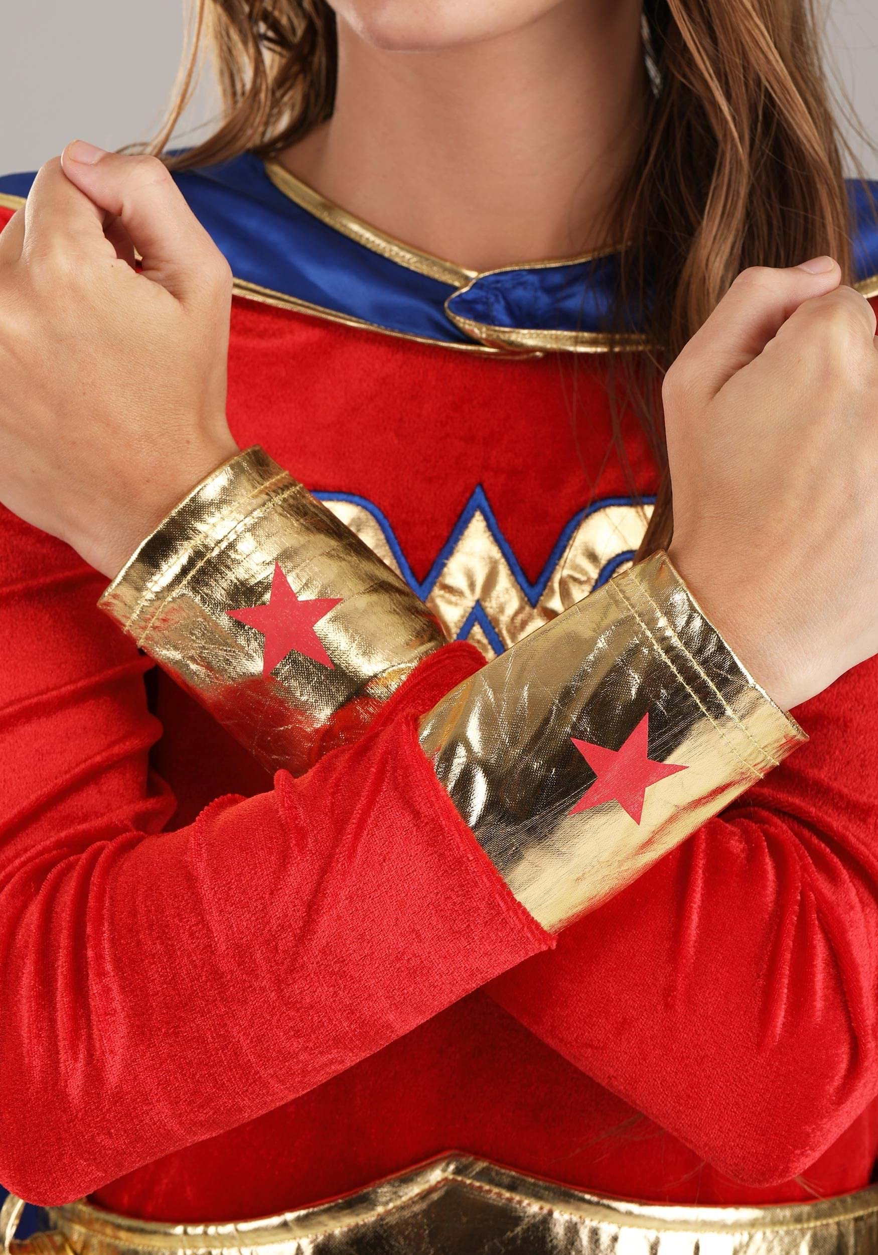 Wonder Woman Costume - Women's Long Sleeve Dress with Cape and Accessories by Lady Ros