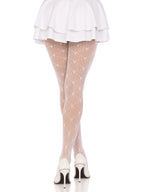 Love Struck Heart Net Tights With Romantic Heart Pattern