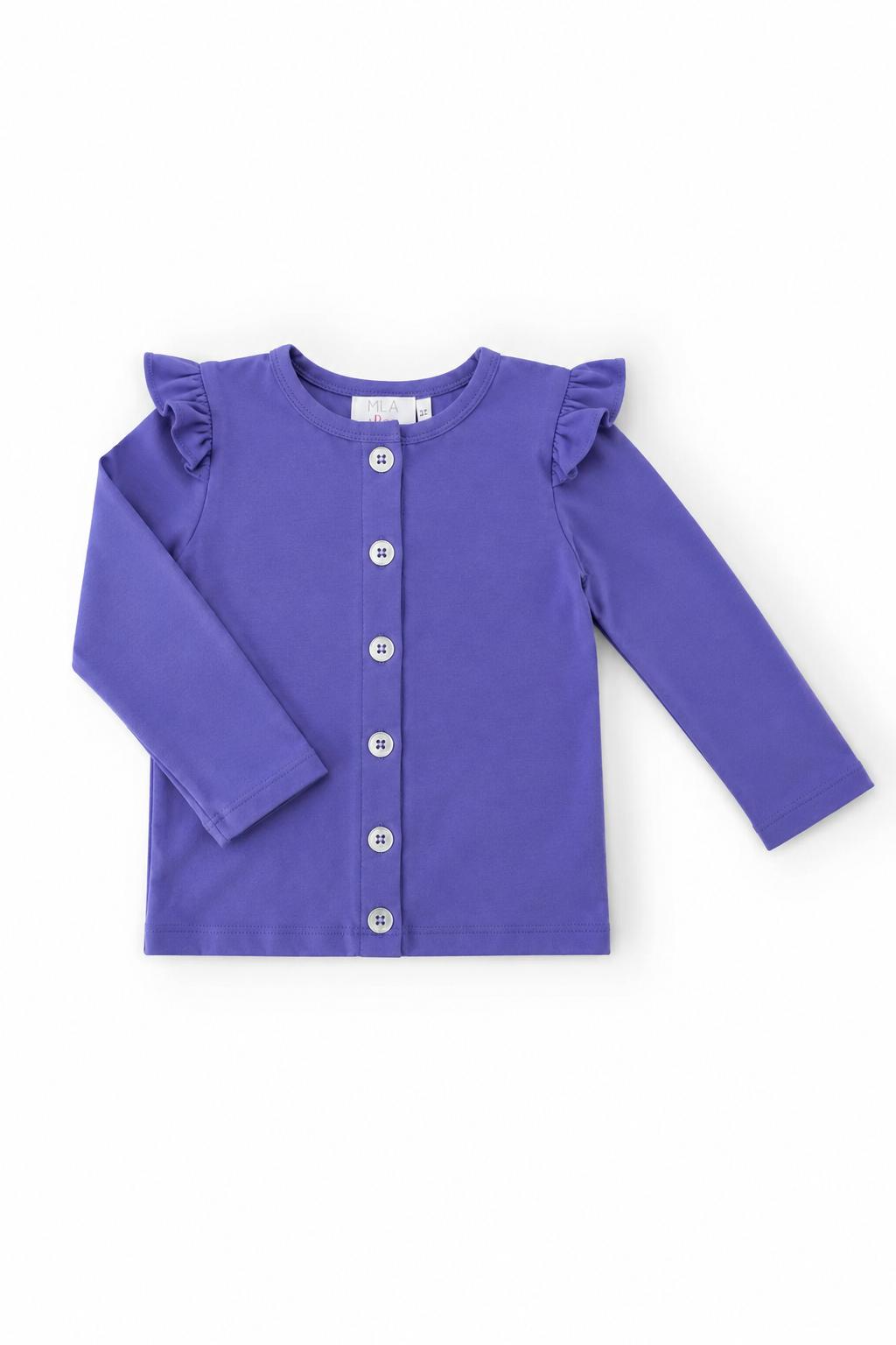 Periwinkle Ruffle Cardigan by Mila & Rose ®