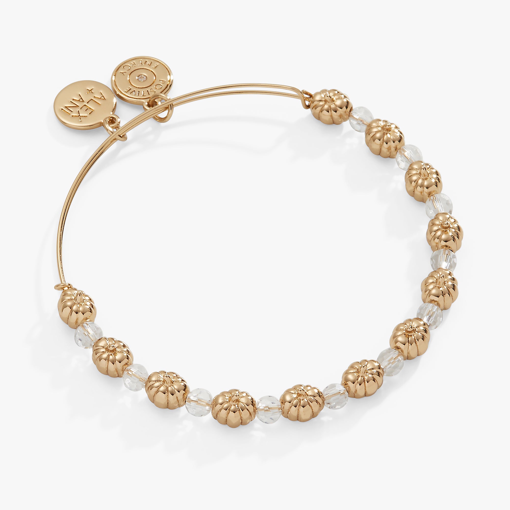 Pumpkin + Crystal Beaded Bangle by ALEX AND ANI