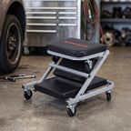 36" 2-in-1 Mechanic Creeper and Z-Seat with 6 Swivel Casters-Black by LuxuryLifeWay Online Store