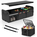 18 Gal Car Trunk Organizer with Lid 3-Compartment Portable Storage Box-Black by LuxuryLifeWay Online Store