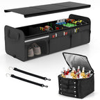 18 Gal Car Trunk Organizer with Lid 3-Compartment Portable Storage Box-Black by LuxuryLifeWay Online Store