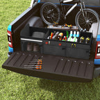 18 Gal Car Trunk Organizer with Lid 3-Compartment Portable Storage Box-Black by LuxuryLifeWay Online Store