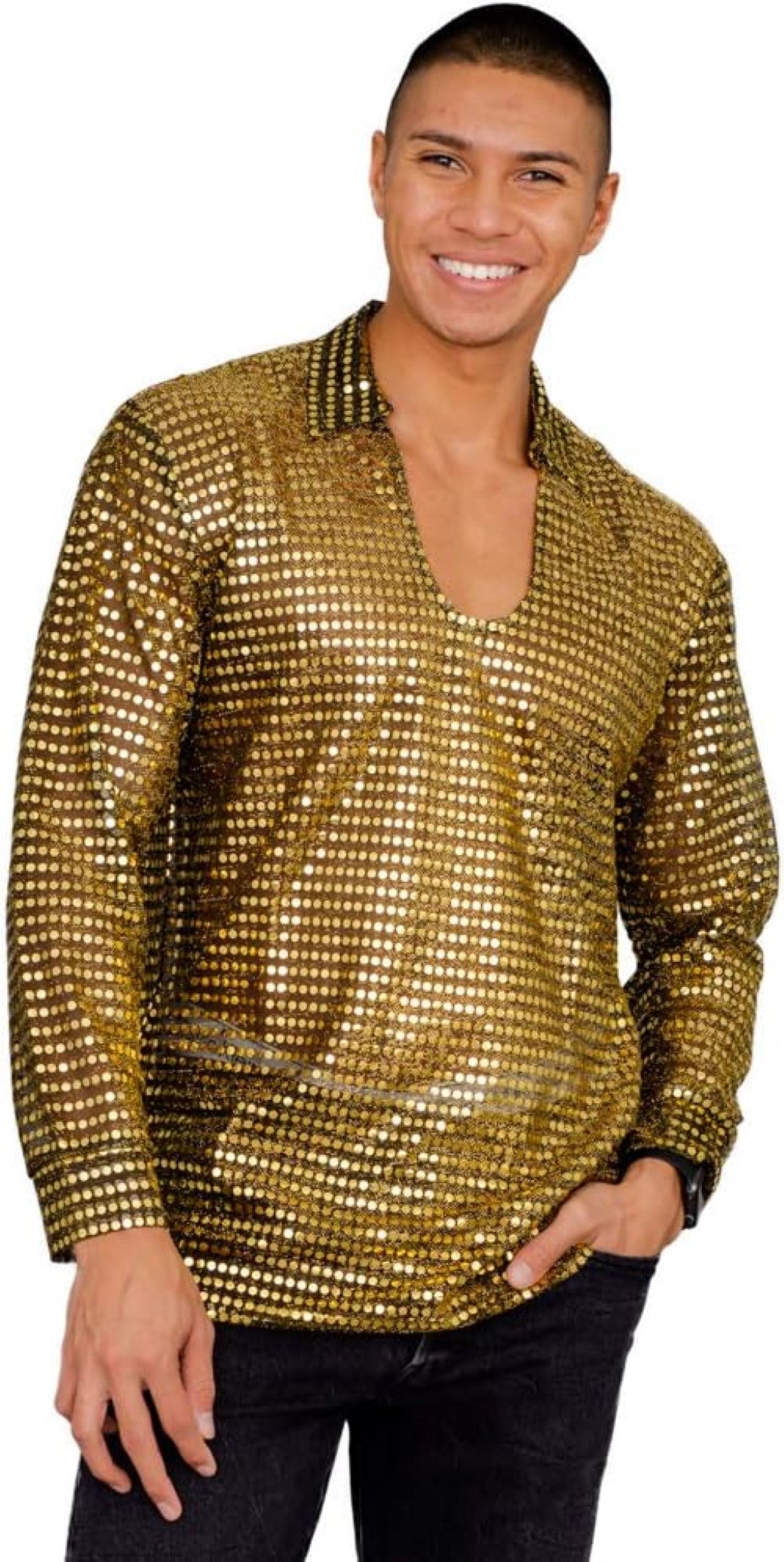 1970s Disco Adult Unisex Halloween Cosplay Costume Shirt by TVStoreOnline