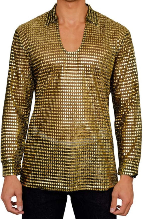 1970s Disco Adult Unisex Halloween Cosplay Costume Shirt by TVStoreOnline