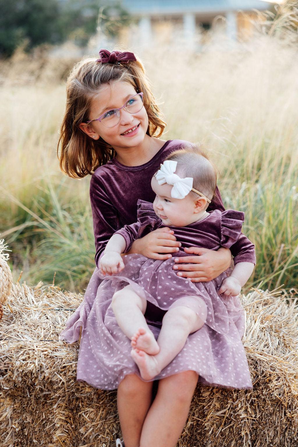 Amethyst Velvet Tutu Bodysuit by Mila & Rose ®