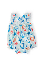 Anchors Away Ruffle Cross Back Romper by Mila & Rose ®