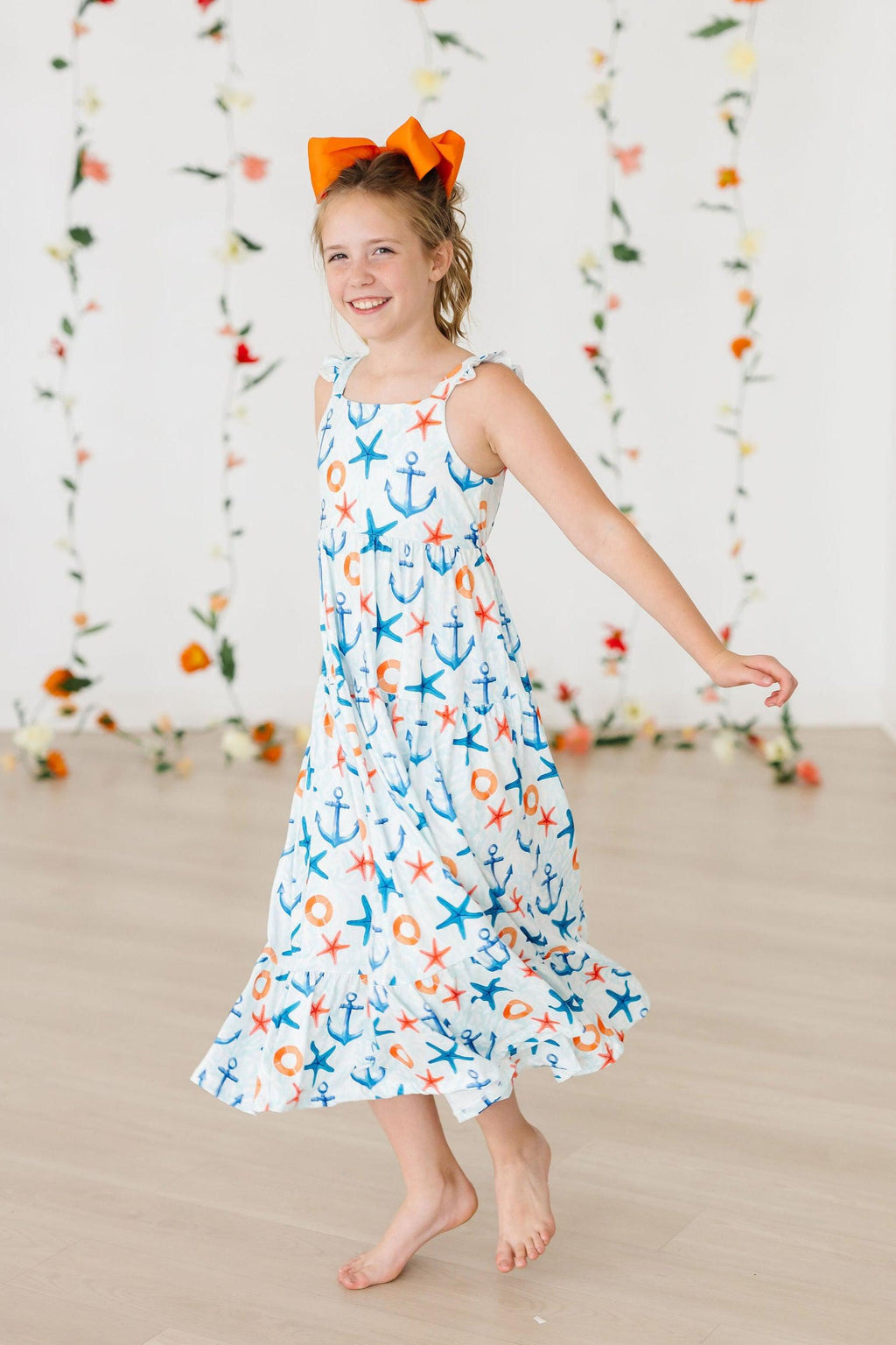 Anchors Away Ruffle Maxi Dress by Mila & Rose ®