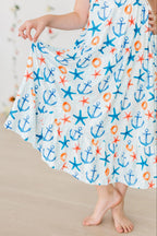 Anchors Away Ruffle Maxi Dress by Mila & Rose ®