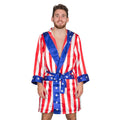 Adult Satin American Flag Robe Movie Boxer Halloween Cosplay Costume Replica Robe by TVStoreOnline