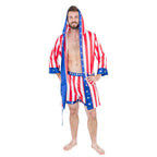 Adult Satin American Flag Robe Movie Boxer Halloween Cosplay Costume Replica Robe by TVStoreOnline