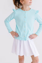Aqua Ruffle Cardigan by Mila & Rose ®