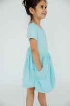 Aqua S/S Pocket Twirl Dress by Mila & Rose ®