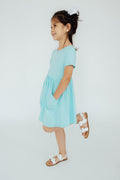 Aqua S/S Pocket Twirl Dress by Mila & Rose ®